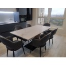 Стол обеденный SIGNAL GENESIS белый/дуб 180-240/90